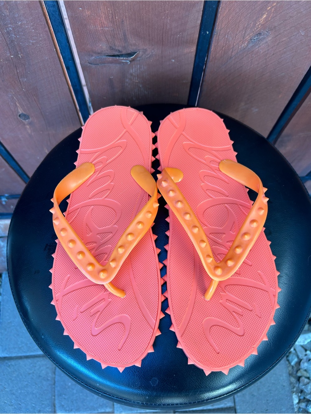 Christian Louboutin LOUBI Flip Donna Flat Orange